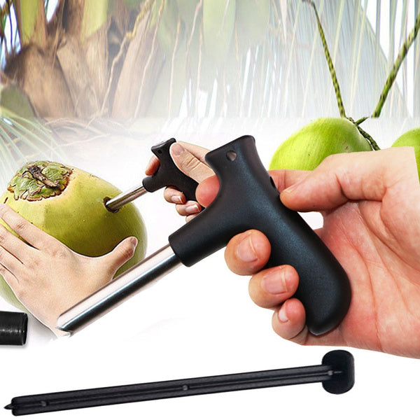 Coconut opener with ergonomic handle Coconut opener with ergonomic handle